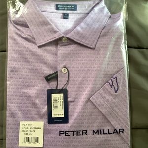 Peter Millar Men’s Tailored Fit Polo Shirt NWT Lavender